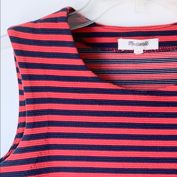 Madewell Crew Neck Striped Sleeveless Tank Top - Picture 3 of 7